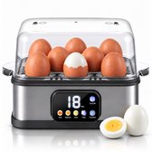 SwayTosh Eierkoker Eggcellent-X800 - LCD Scherm - Tot 8 Eieren Tegelijk - Elektrisch -Kookprogramma's