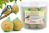 Vogelvoer – Flamingo Four Seasons Mezenbollen met net – emmer 35 stuks – 2.9 kg – rijk aan zaden & vetten – voor buitenvogels