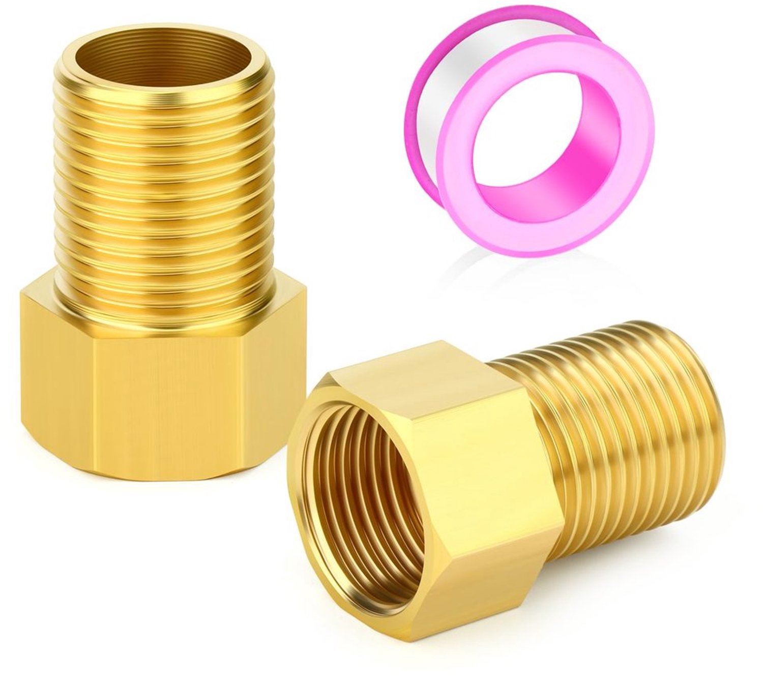 2 Stuks Messing Pipe Fitting voor Water en Gas