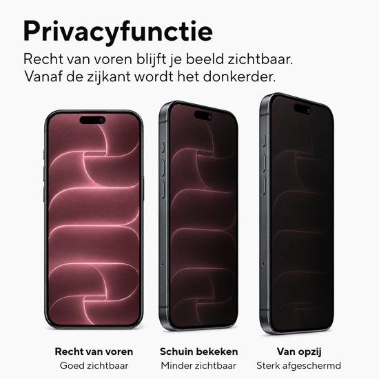 Privacybescherming: het scherm wordt donkerder wanneer het vanuit een hoek wordt bekeken.