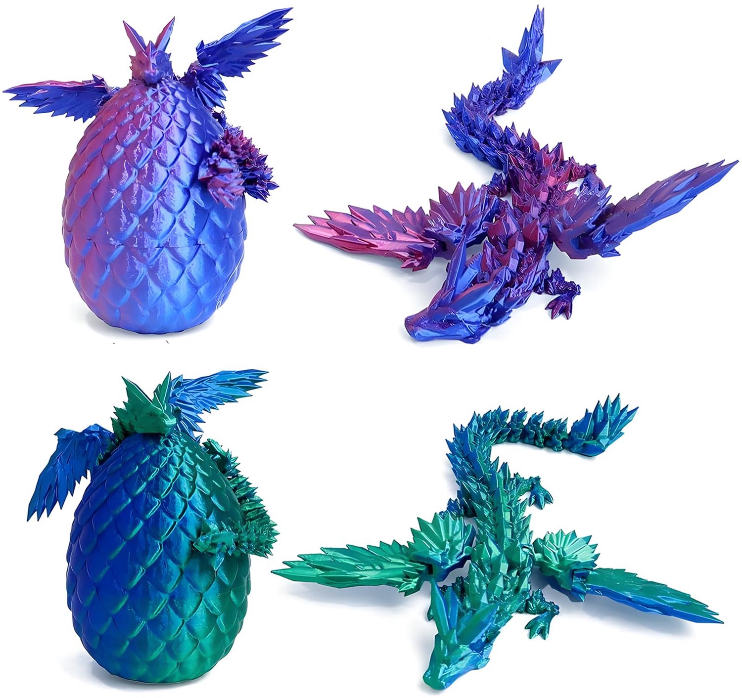 3D Geprinte Draken Eieren Decoratie Set van 2