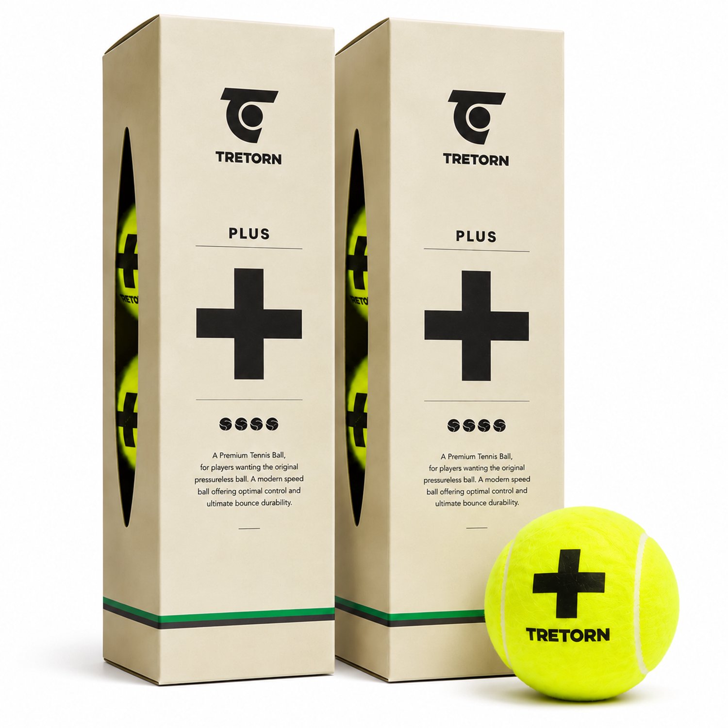 Tretorn Plus - tennisballen - 8 ballen - geel