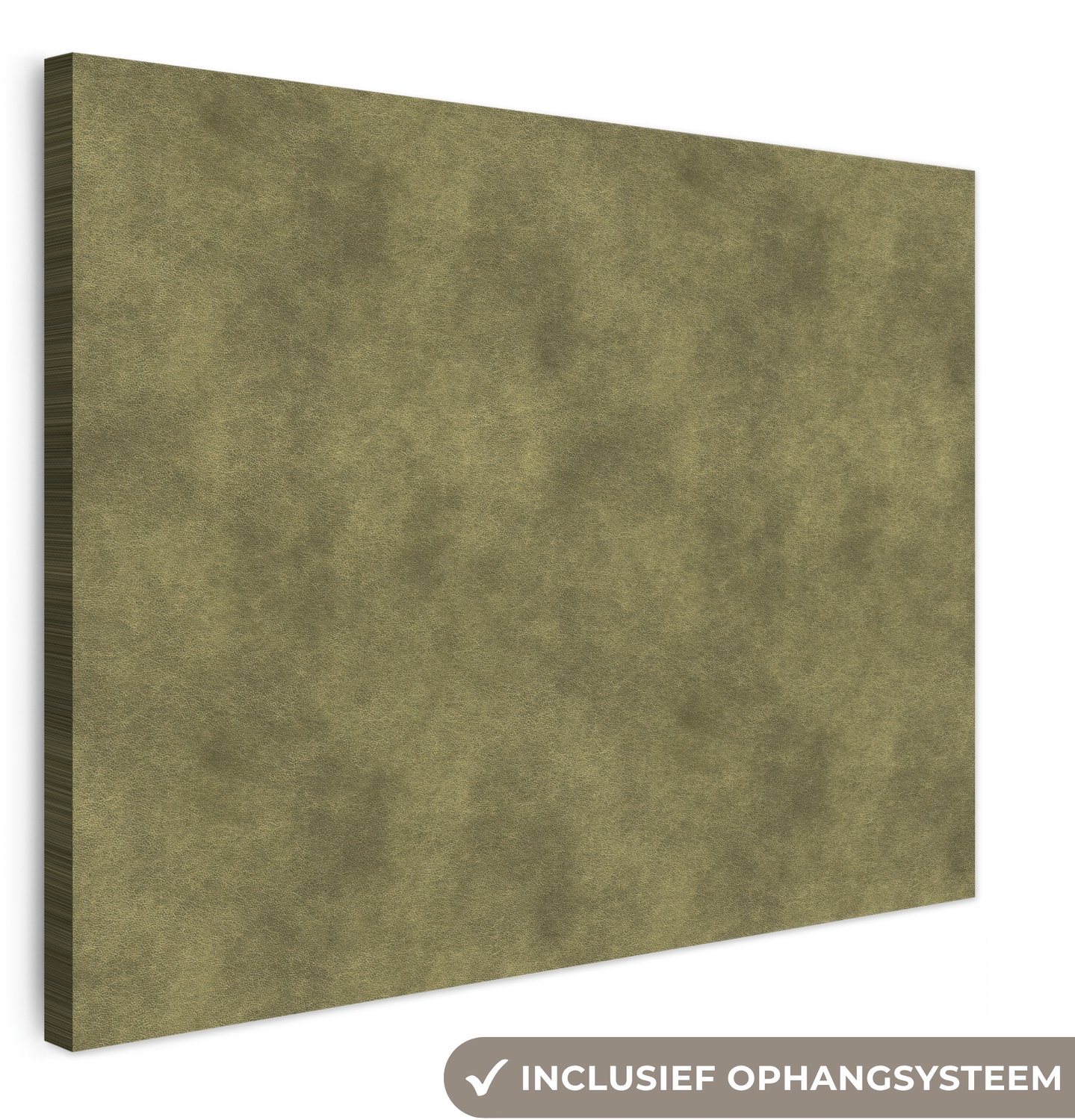 Canvas schilderij 100x70 cm - Exclusieve wanddecoratie Textuur - Abstract - Groen - Muurdecoratie woonkamer - Slaapkamer decoratie - Kamer accessoires - Schilderijen op canvas
