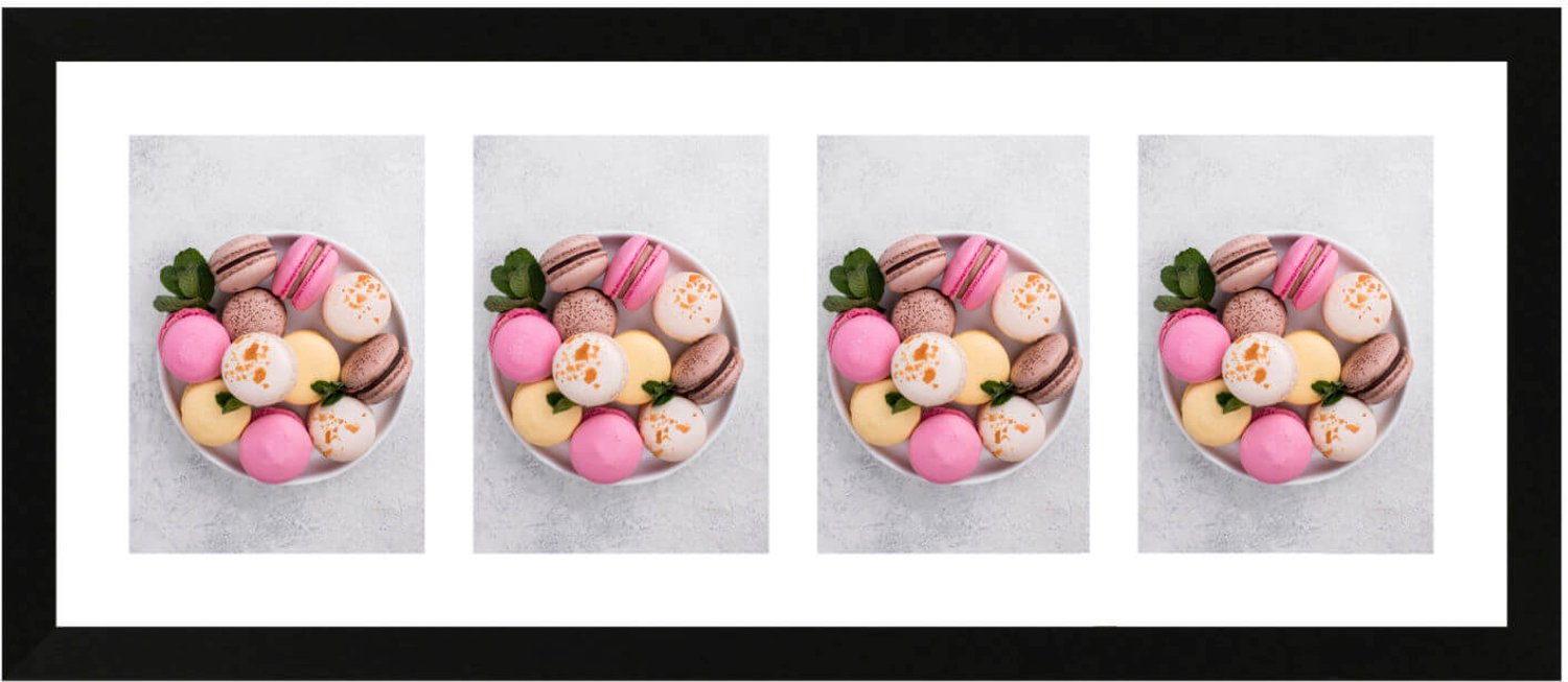 SecaDesign Anima Vierluik Fotolijst - Fotomaat 13x18 cm - Zwart
