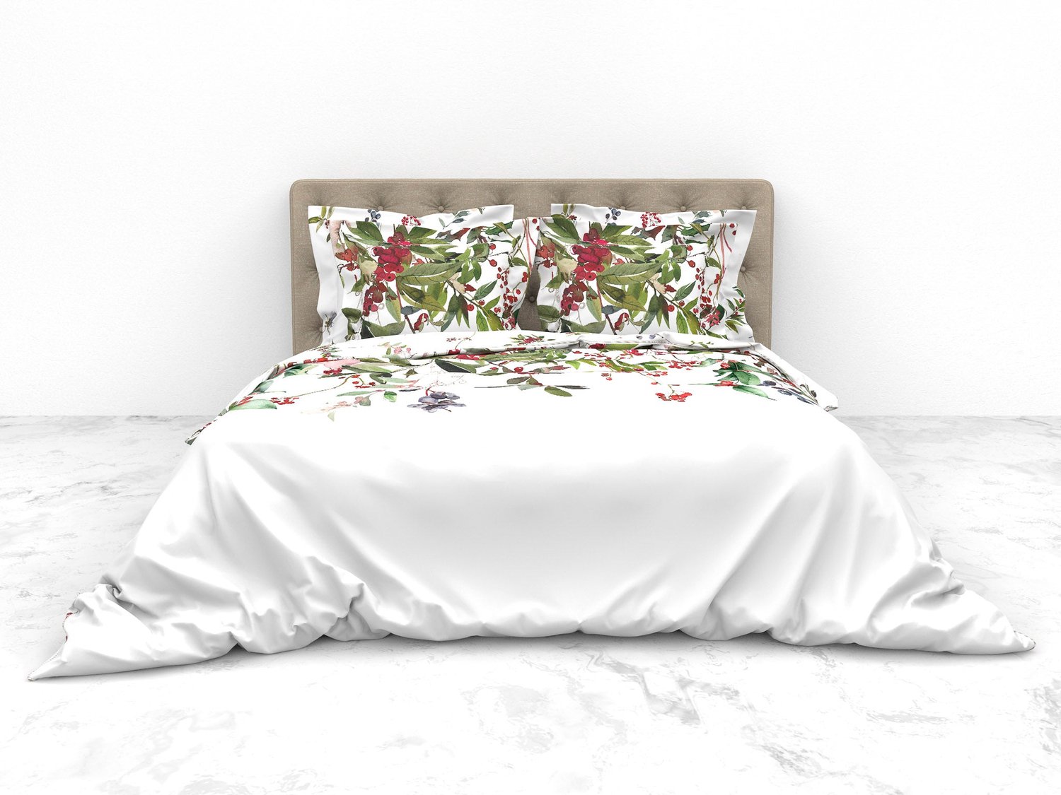 Heckettlane Moires Dekbedovertrek - Lits-Jumeaux - Dekbedovertrek van 100% Katoen-Satijn - 240x200-220 cm - Lits-Jumeaux - Wit