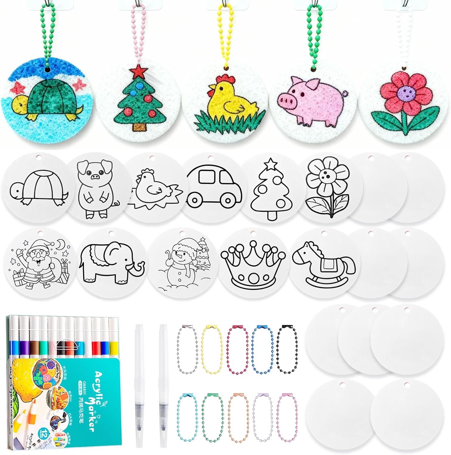 3D-kunst schilderset - Magic Foam textuur - Magic Puffy Paint kit - Creatief knutselplezier voor kinderen - m-winkel