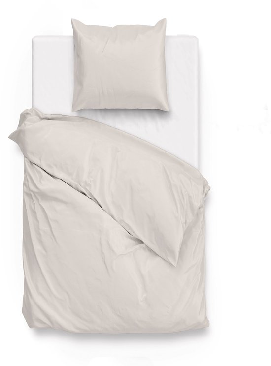Zohome Dekbedovertrek Satinado - Effen Bedlinnen - 240x220 - Off-White - Dekbedhoes van 100% Katoen-Satijn van Merkloos — afbeelding 5