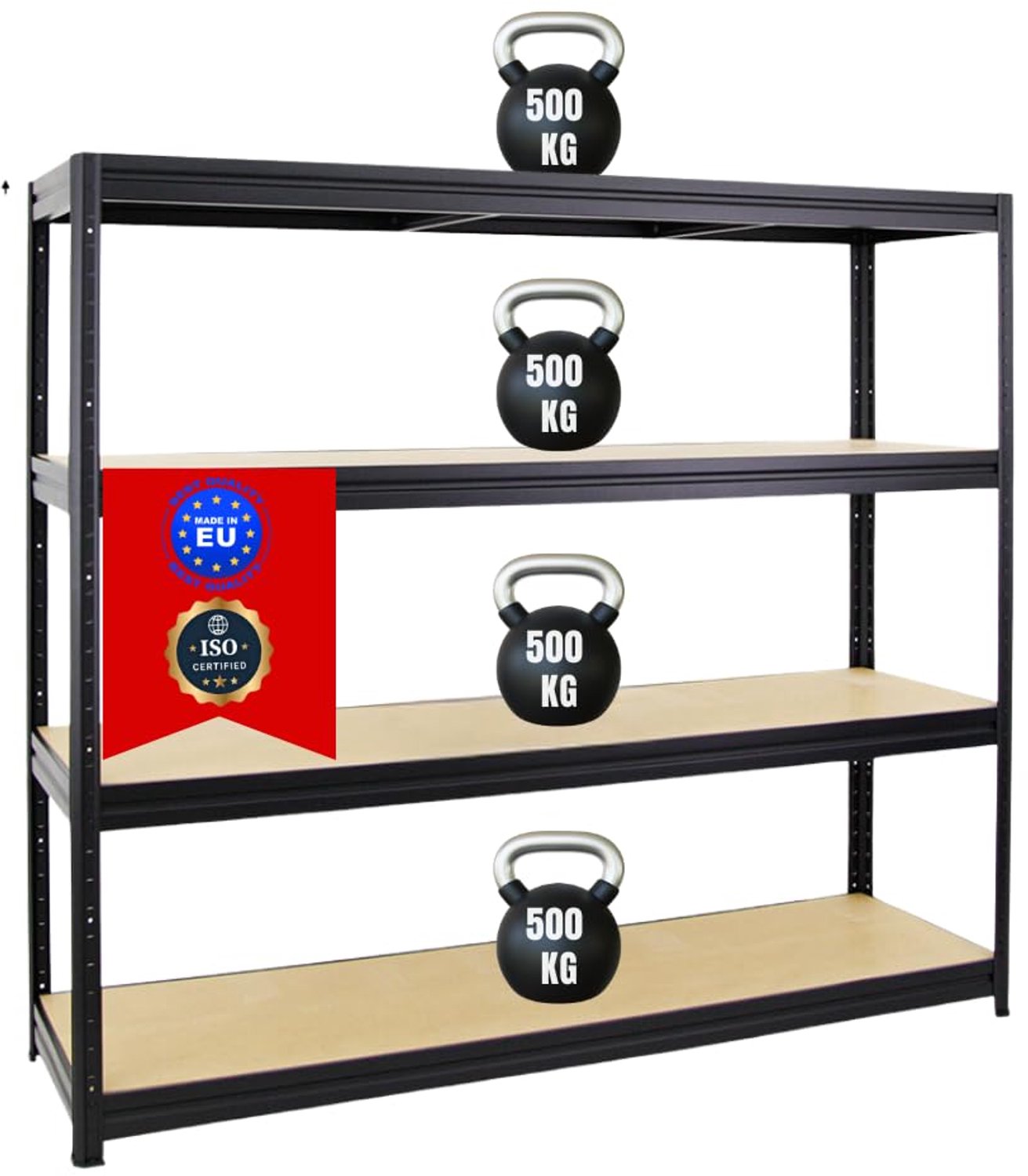 Heavy Duty Rack Extra Breed 180 x 200 x 60 cm, Laadvermogen 500 kg
