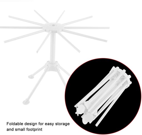 Noedeldroogrek Opvouwbaar - Pasta Droogrek - Antislip - Keukengereedschap - Voedselveilige Materialen - 28x16,8 cm — afbeelding 4