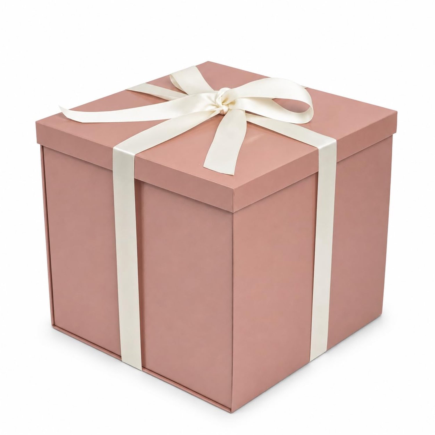 Roségouden Geschenkdoos 22 x 22 x 20,5 cm met Lint