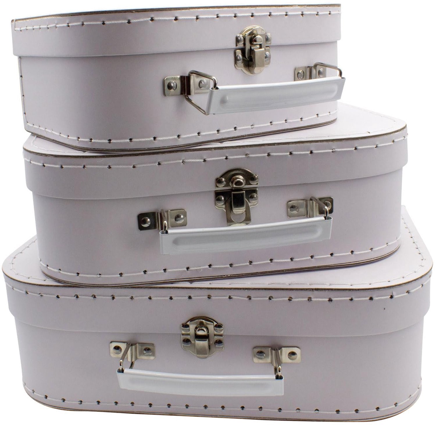 Set van 3 Witte Kartonnen Dozen - Voor Cadeaus of Creatief
