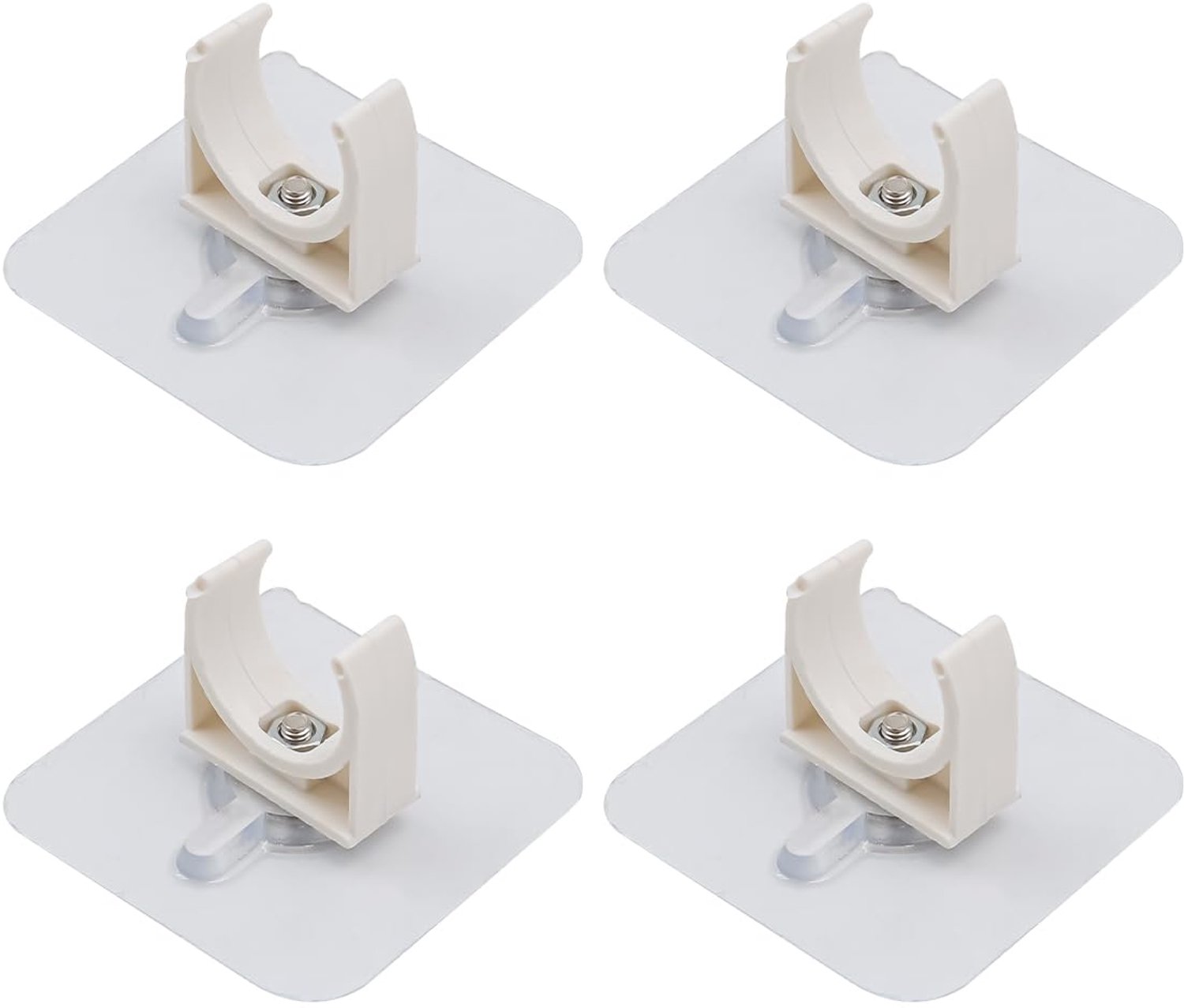 4 Stuks 25 mm Zelfklevende Plastic Pijpklemmen - 360 Verstelbare Slangklemmen