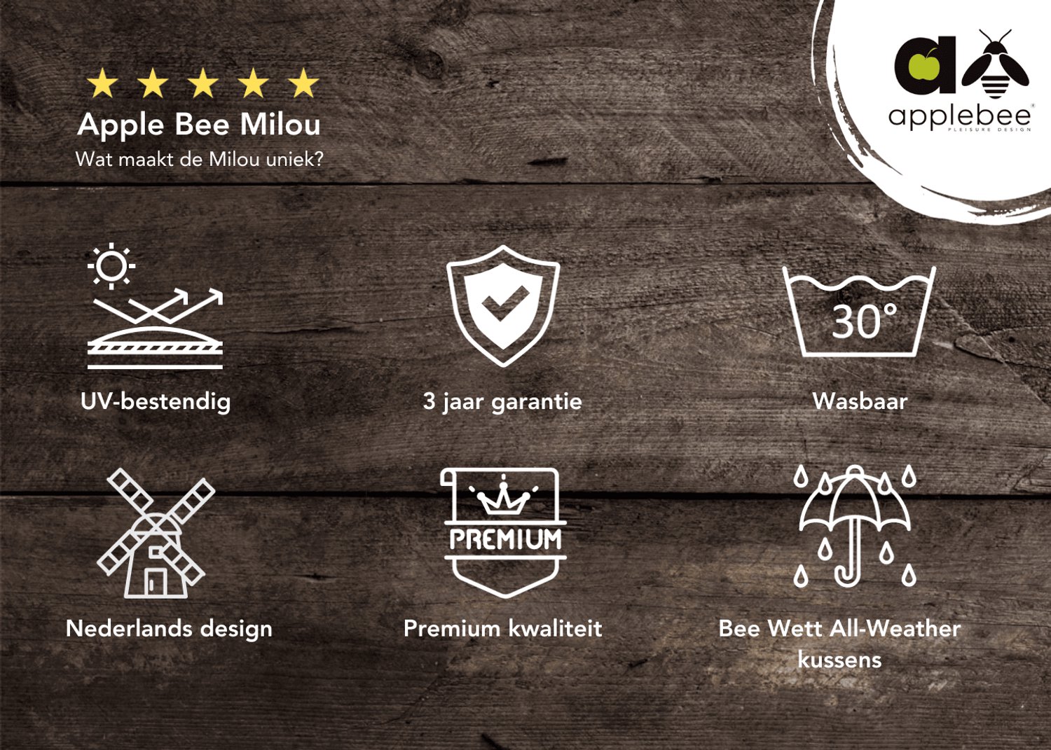 Apple Bee Milou Tuinset 7-delig Oyster Nr.3