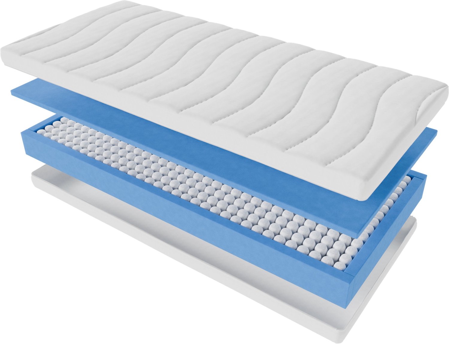 Toros Bedden 90x200x20 HR Koudschuim - Anti Allergisch - Pocket - Premium Kwaliteit - Wit