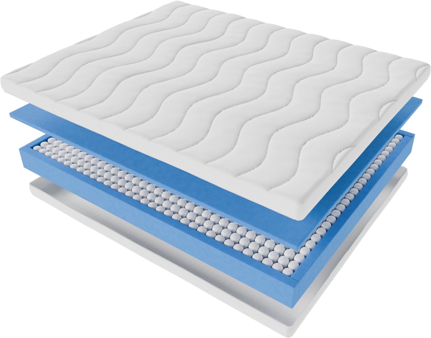 Toros Bedden 160x200x20 HR Koudschuim - Anti Allergisch - Pocket - Premium Kwaliteit - Wit