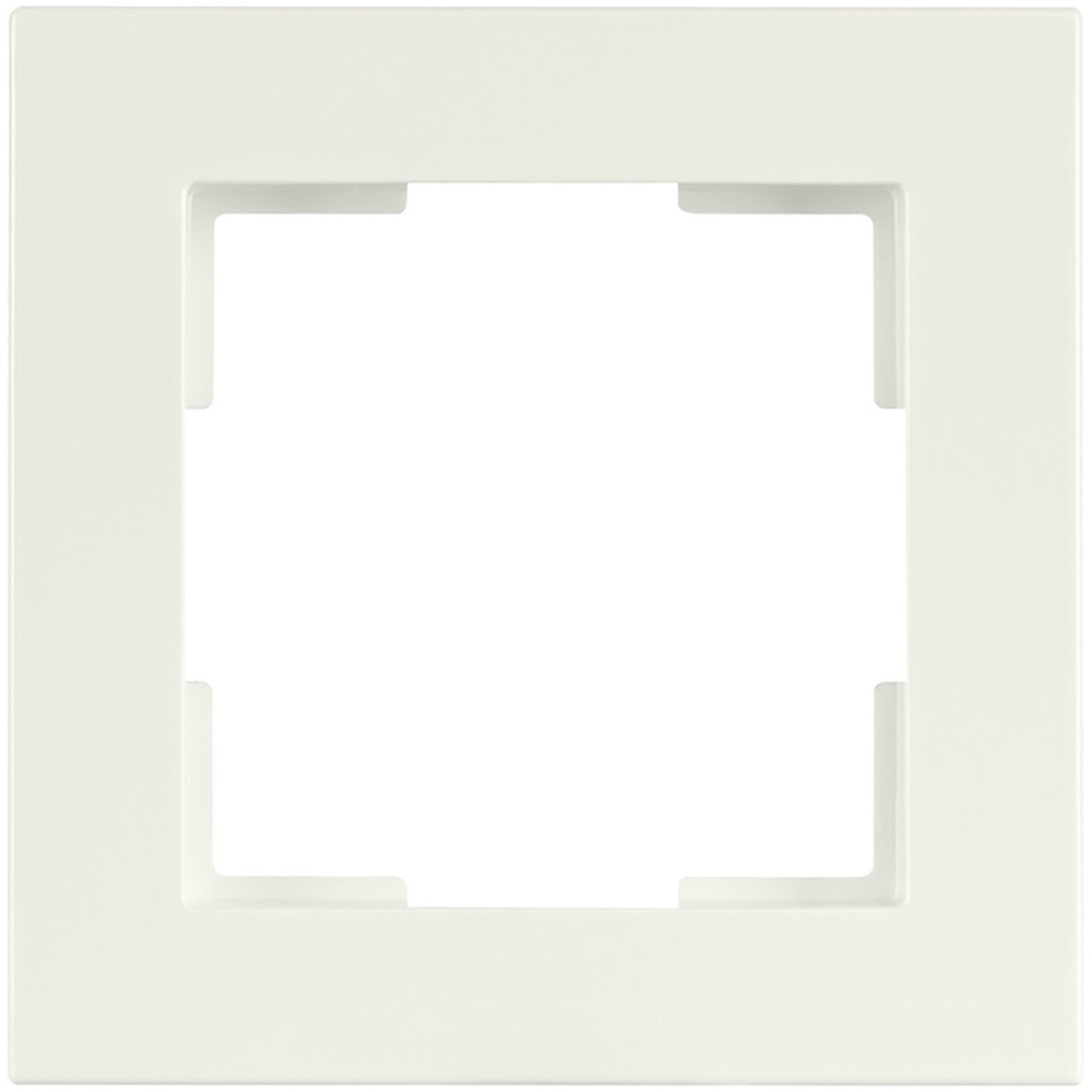 ION Industries - Afdekraam V1 - 1-voudig - verticaal/horizontaal - 85 x 85 x 11 mm - alpin wit