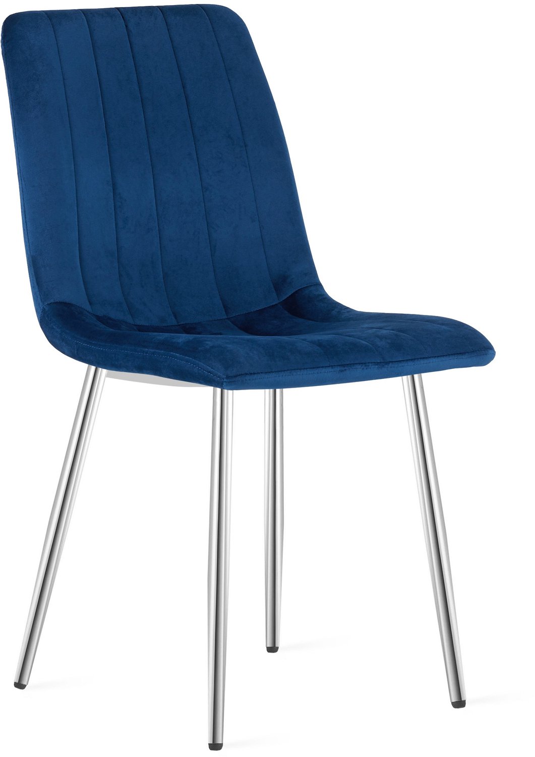 Oskar LAVA Eetkamerstoel – Marineblauw Velvet – Metalen Poten – Comfortabele Gestoffeerde Zitting – Modern Design – Velvet Stoel voor Woonkamer, Keuken en Eetkamer – Max. 110 kg