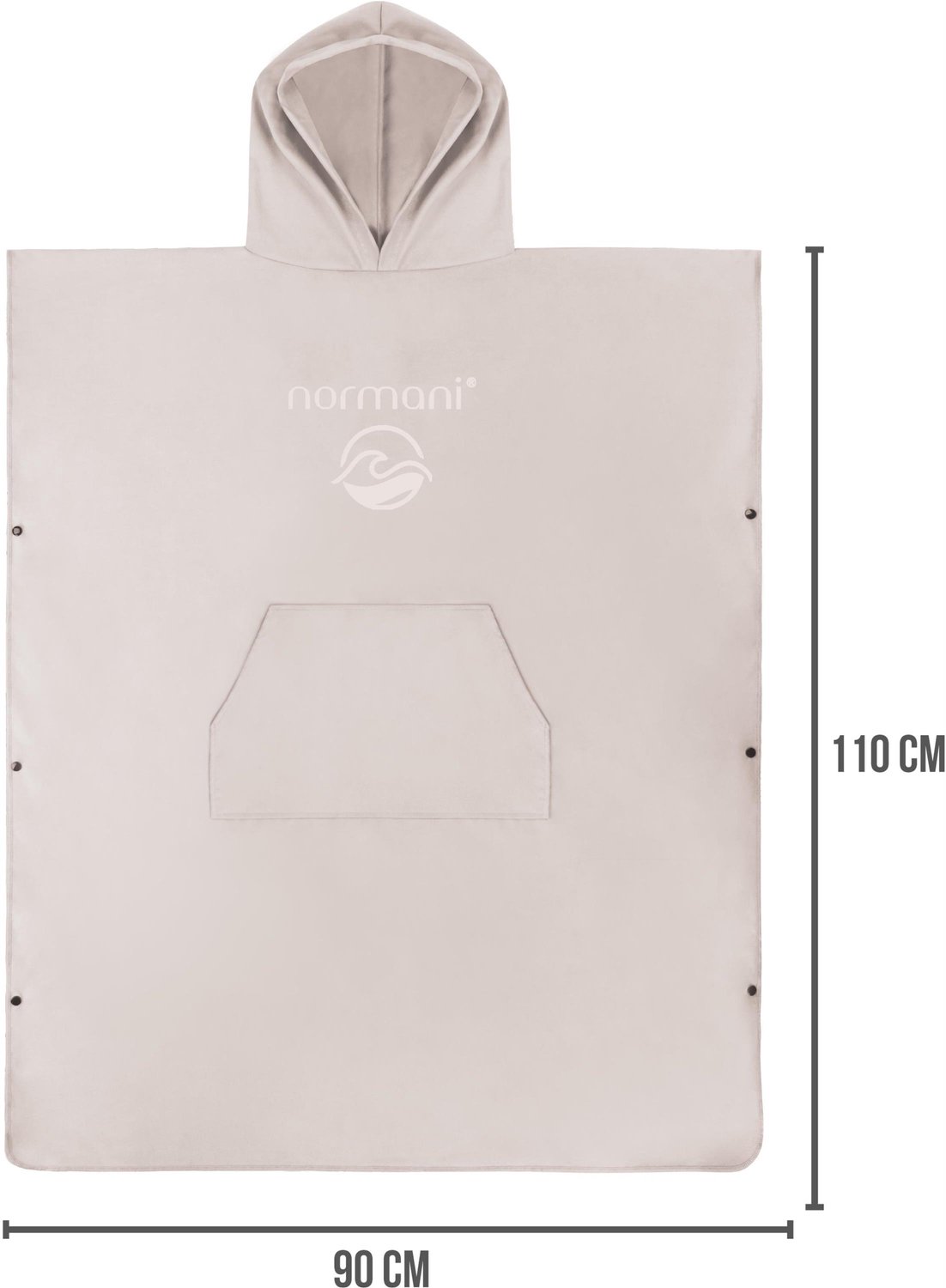 Zachte microvezel-badponcho „Nosara“