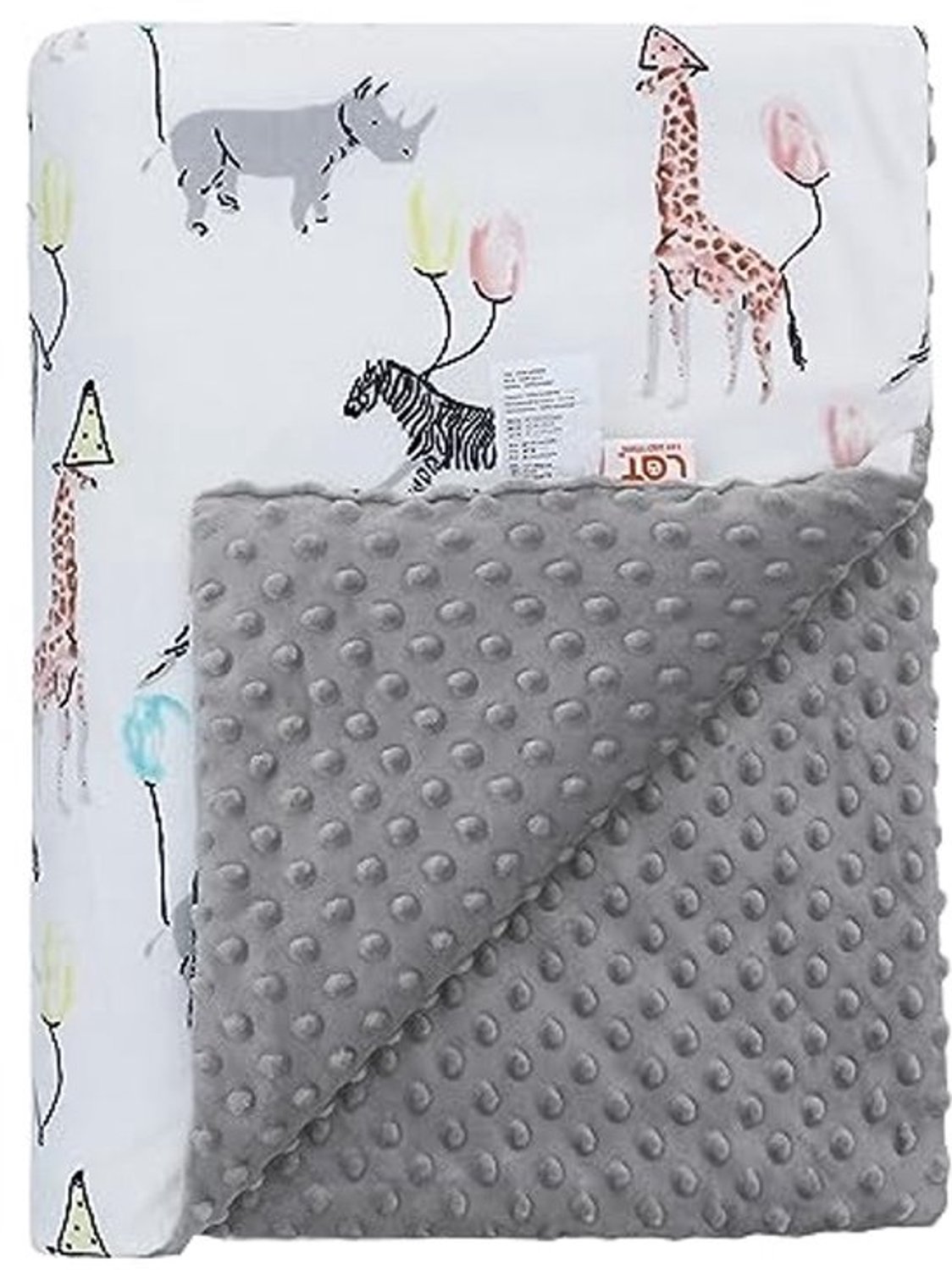 Zachte babydeken voor pasgeborenen - ademend kruiddeken met dierenpatronen - katoenen knuffeldeken 75x100 cm