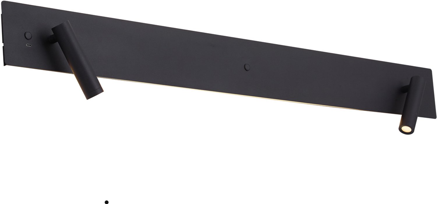 Qazqa led moderne spot met meerdere lichtpunten - Longly - zwart, rechthoekig, incl. 22W geintegreerde led, dimbaar, 100cm, ideaal als hal en