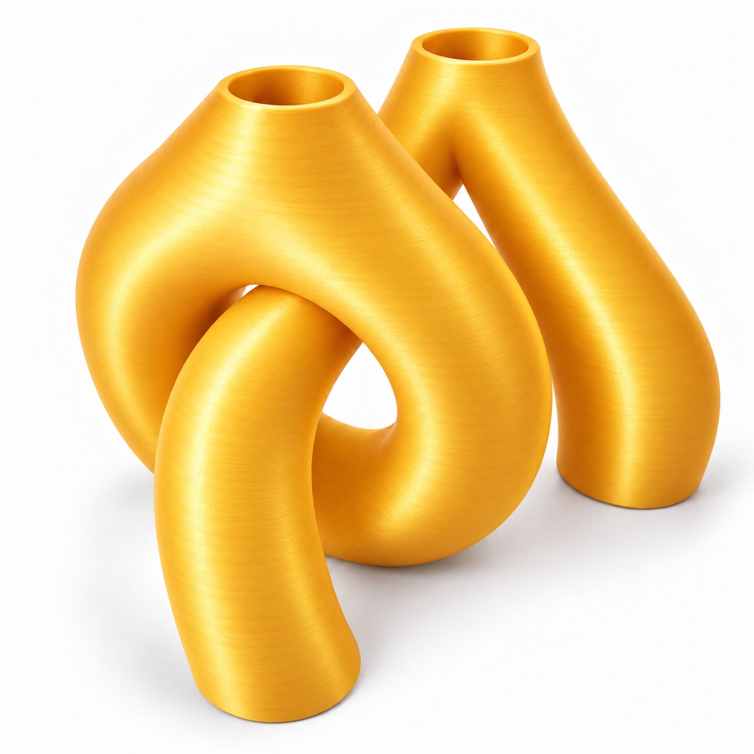 Tbeloo Decoratieve vazenset - 2 stuks - Gold - PLA - 3D-geprint