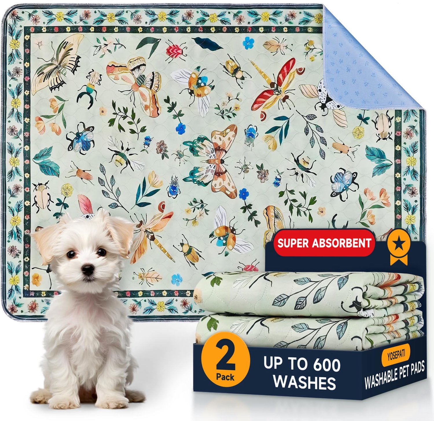 Wasbare plasmatten voor honden 92x122cm - herbruikbare puppymatten - gemakkelijk schoon te maken - m-winkel