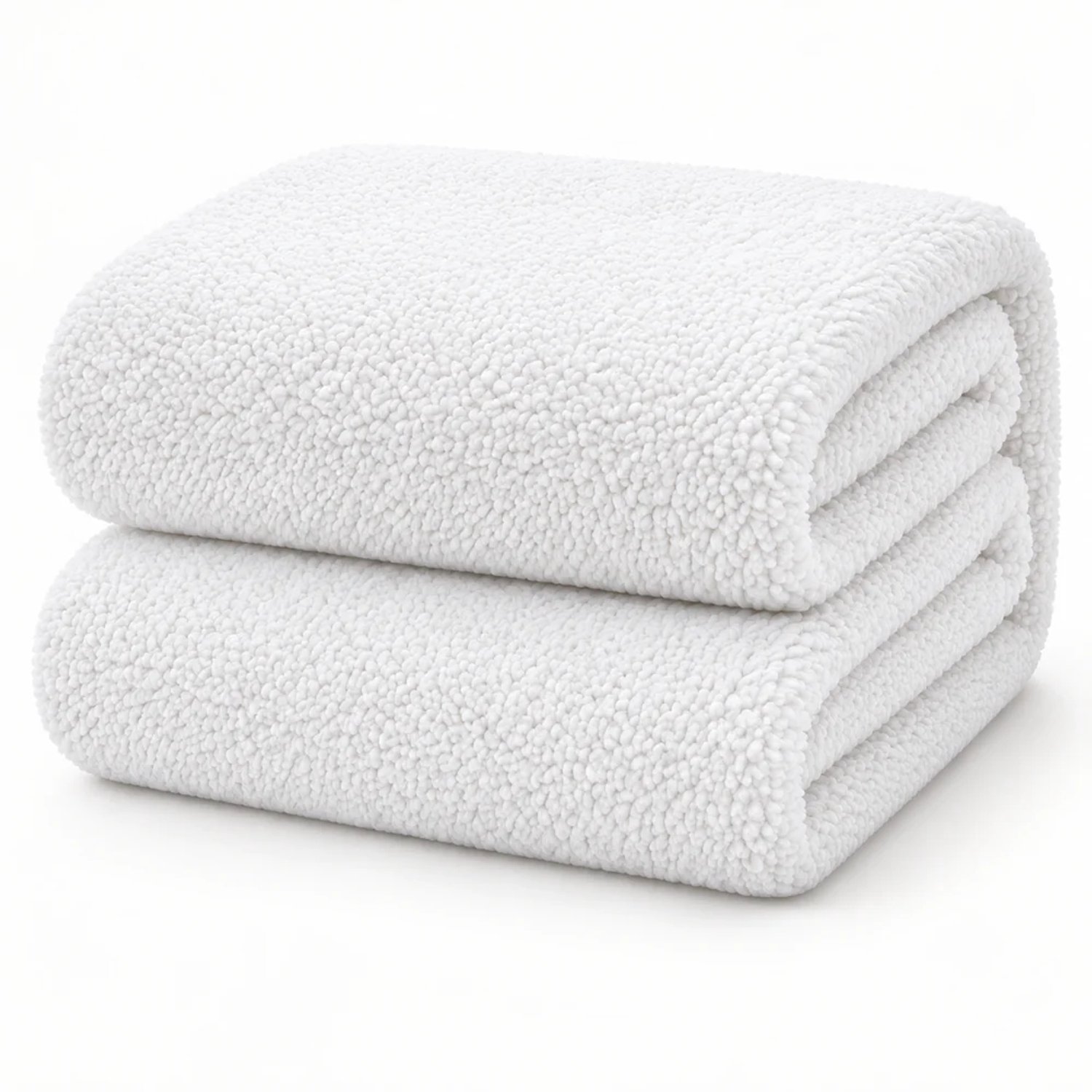 Decoware Teddy Fleece Hoeslaken 180x200 cm - Wit - Warm & Extra Zacht - Matrashoogte tot 30 cm
