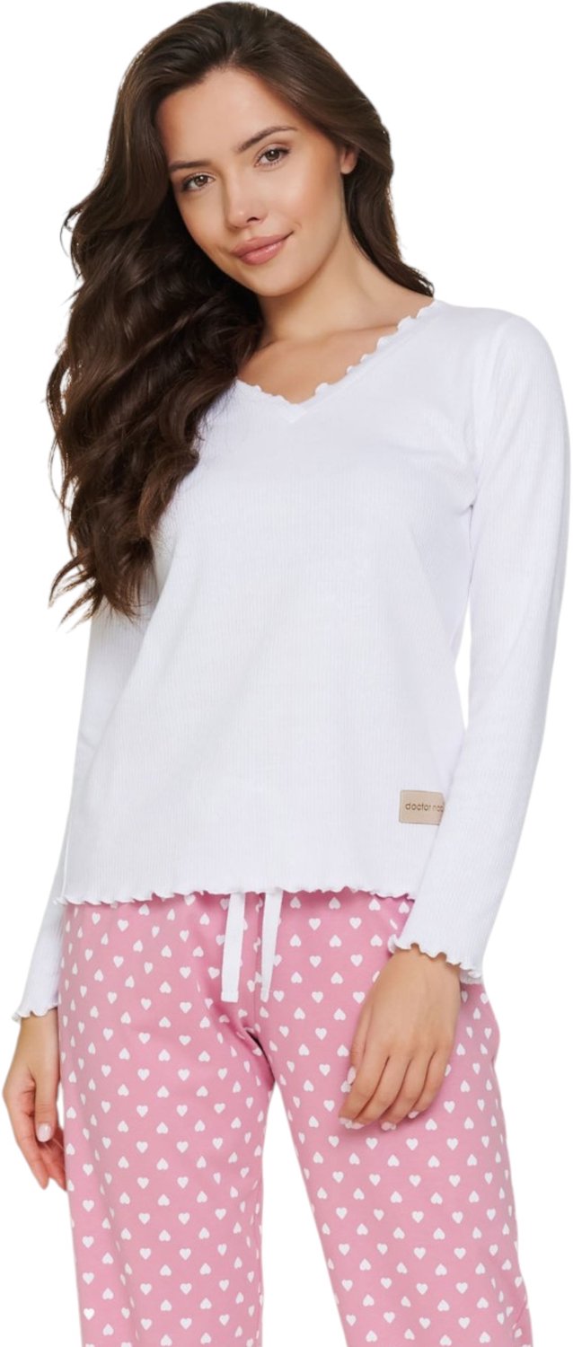 Doctor Nap Katoenen Pyjama Dames Hearts PM.7563 40 / Wit