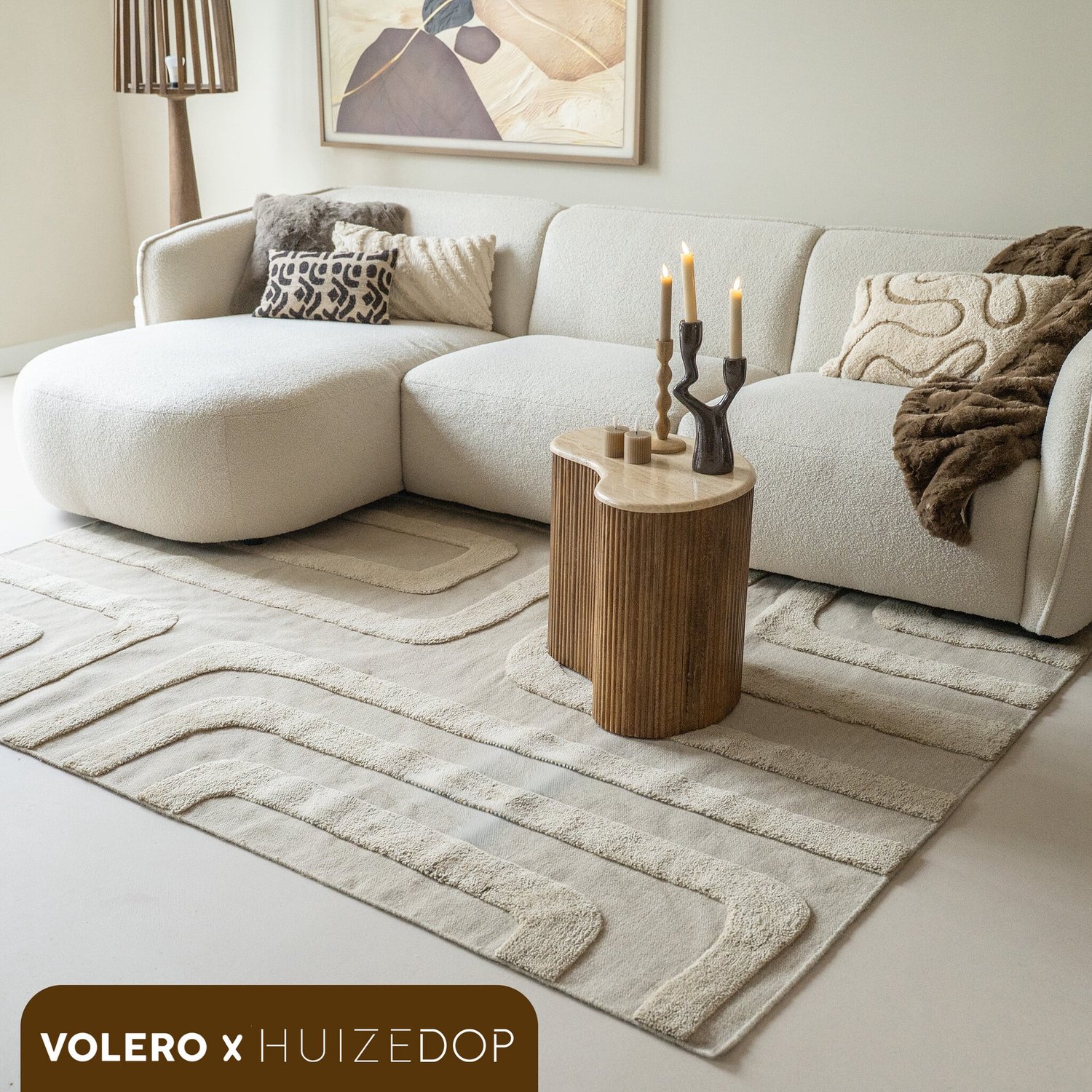 Studio Clarice Wollen vloerkleed - Judith Lines Greige - 200x290cm