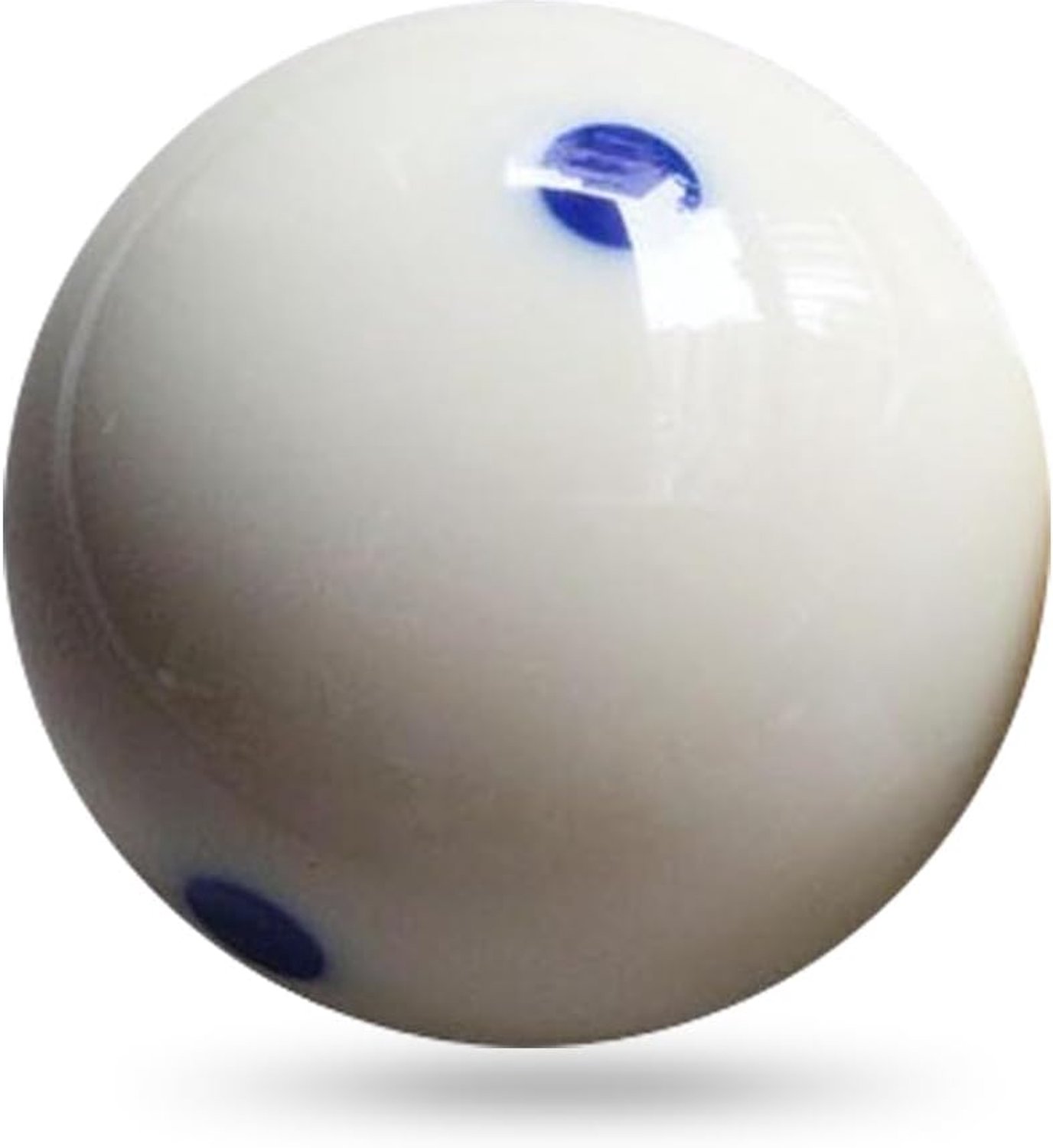 Biljartbal 5,72 cm - witte keubal - 6 blauwe stippen - ideaal voor biljartoefeningen - ServiceTopper