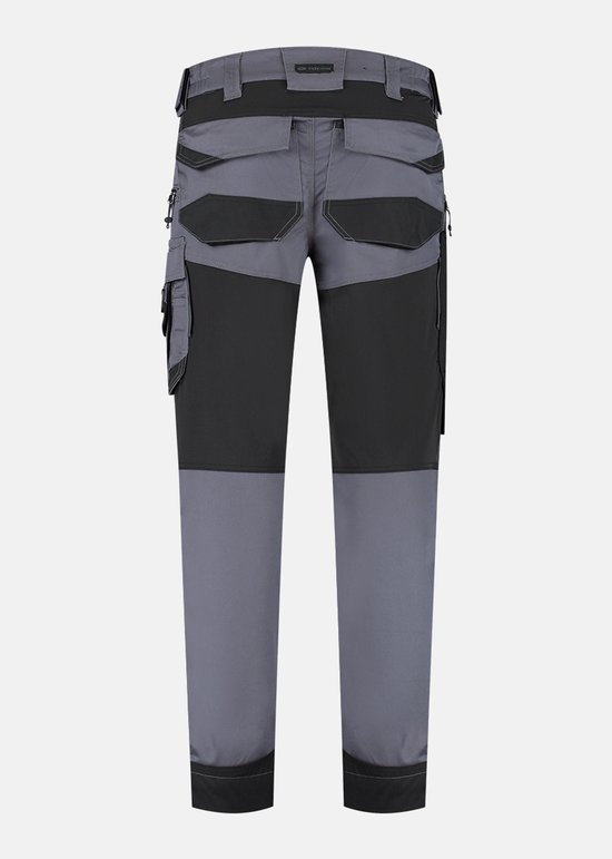 Faze.One Glaston 4K Stretch Werkbroek - Grijs Zwart - Maat 58 | Semi-Stretch Ripstop
