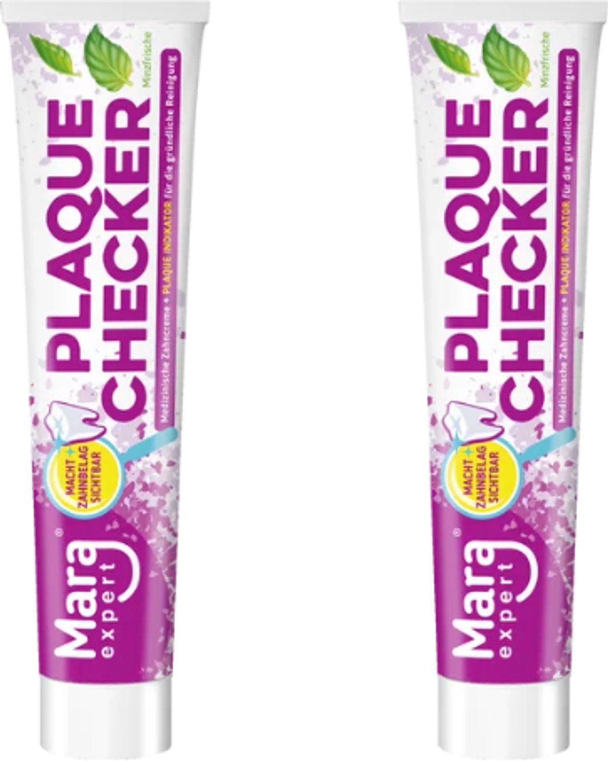 Mara Expert Plaque Checker Tandpasta - 2 x 75 ml - Met Plaque-Indicator