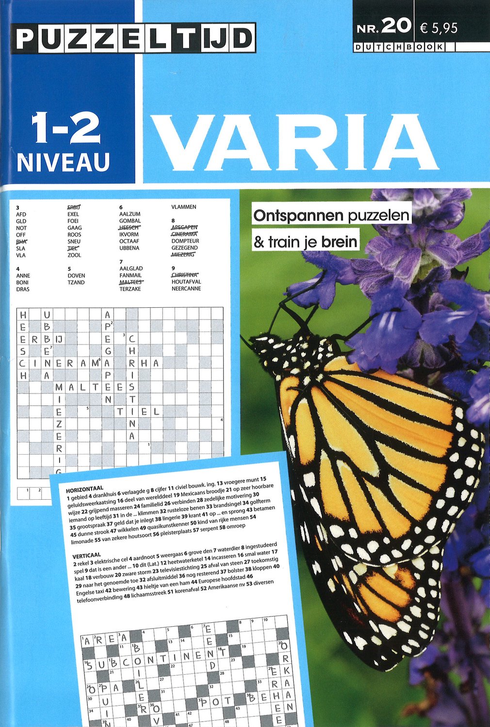 Puzzeltijd Varia Puzzelboek – Niveau 1-2 Sterren – 96 Pagina’s