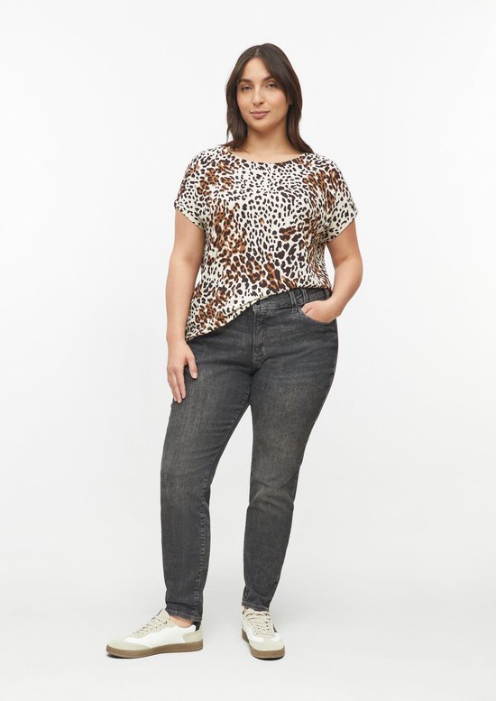 s.Oliver - female - Soepelvallend T-shirt met luipaardprint