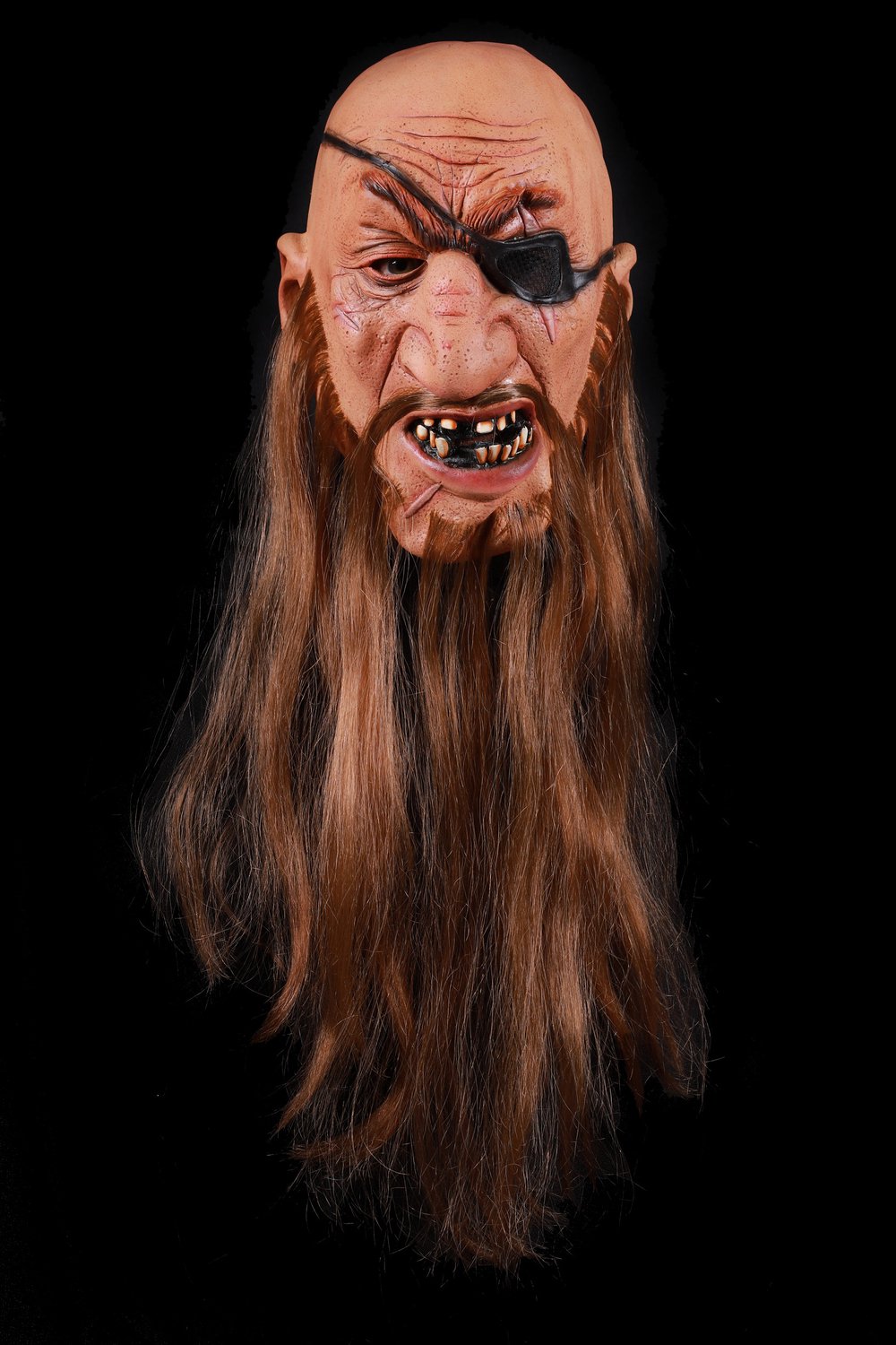 4 stuks: Masker Piraat met haar - Latex