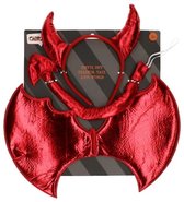Duivel Set Halloween - 3-delig Rood - Kinderen en Volwassenen