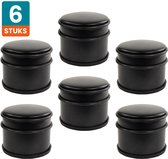 NORDIX Premium Deurstopper - Deurstoppers voor Binnen en Buiten - Deurstop - Deurbuffer - Set van 6 Stuks - 9x7.5cm - Mat Zwart - ALTO