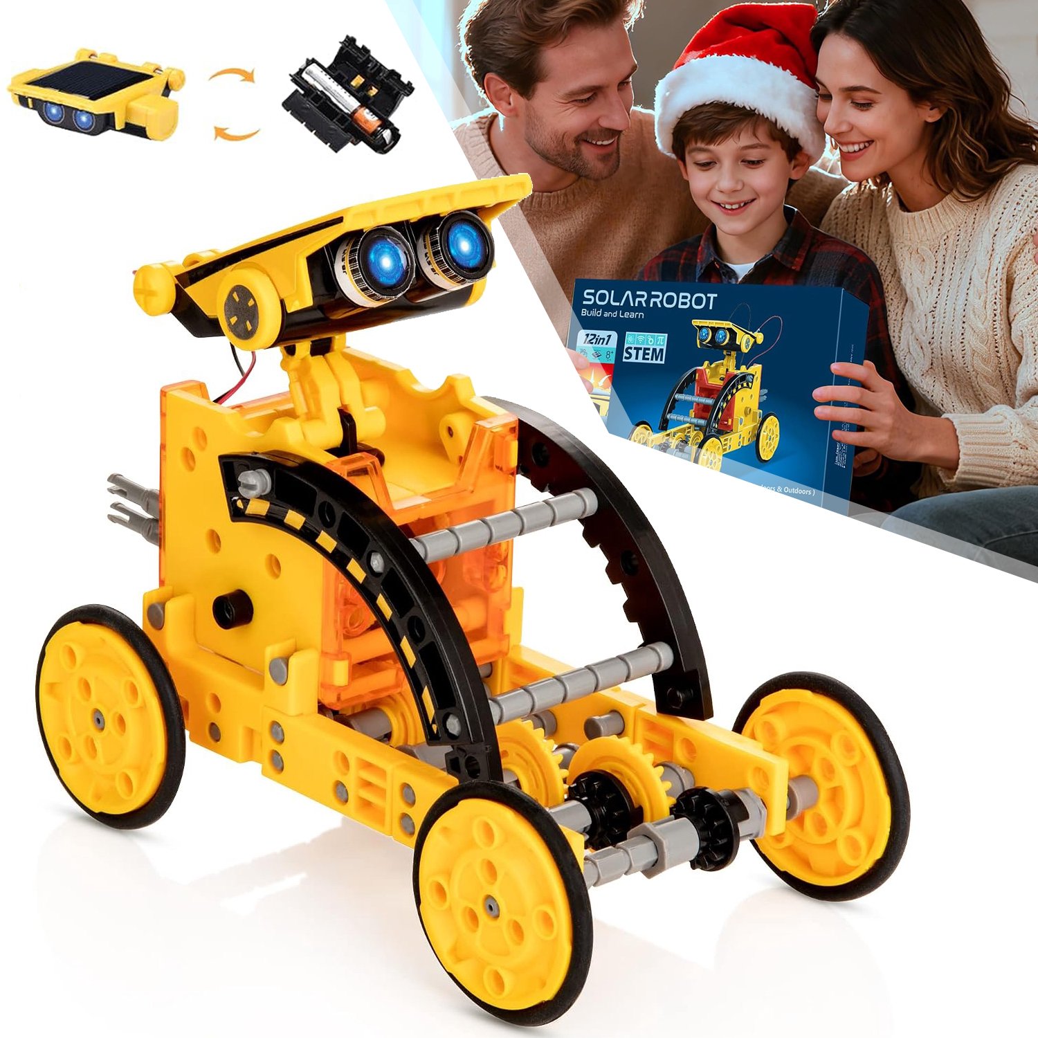 STEM 12-In-1 Speelgoedrobot Op Zonne-Energie - Wetenschapspakketten Voor Kinderen - Robotachtig Speelgoed Bouwen