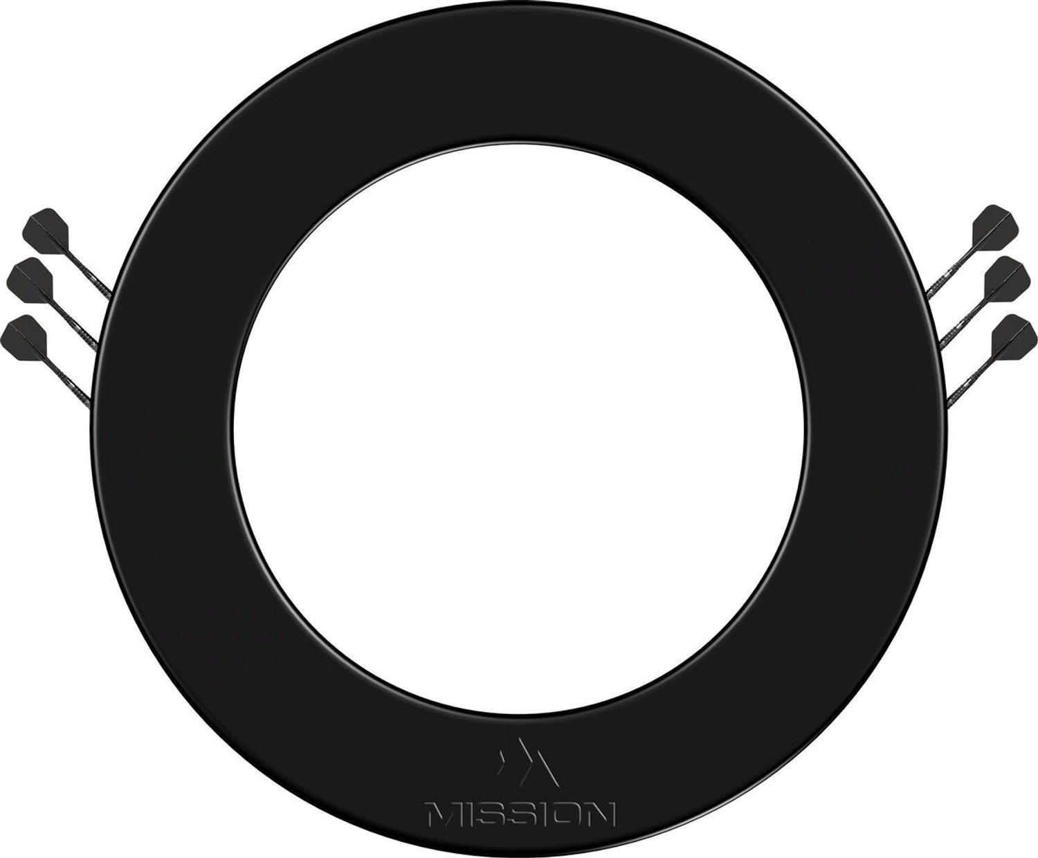 Mission 2026 Logo Dartbord Surround – Zwart – Met Ingebouwde Dartpijlhouders – Dartbord Beschermer
