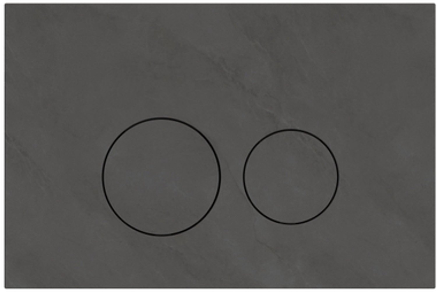 QeramiQ Push Stone Bedieningsplaat - voor Geberit UP320 inbouwreservoir - dualflush - ronde knoppen - natuursteen - marmer donker