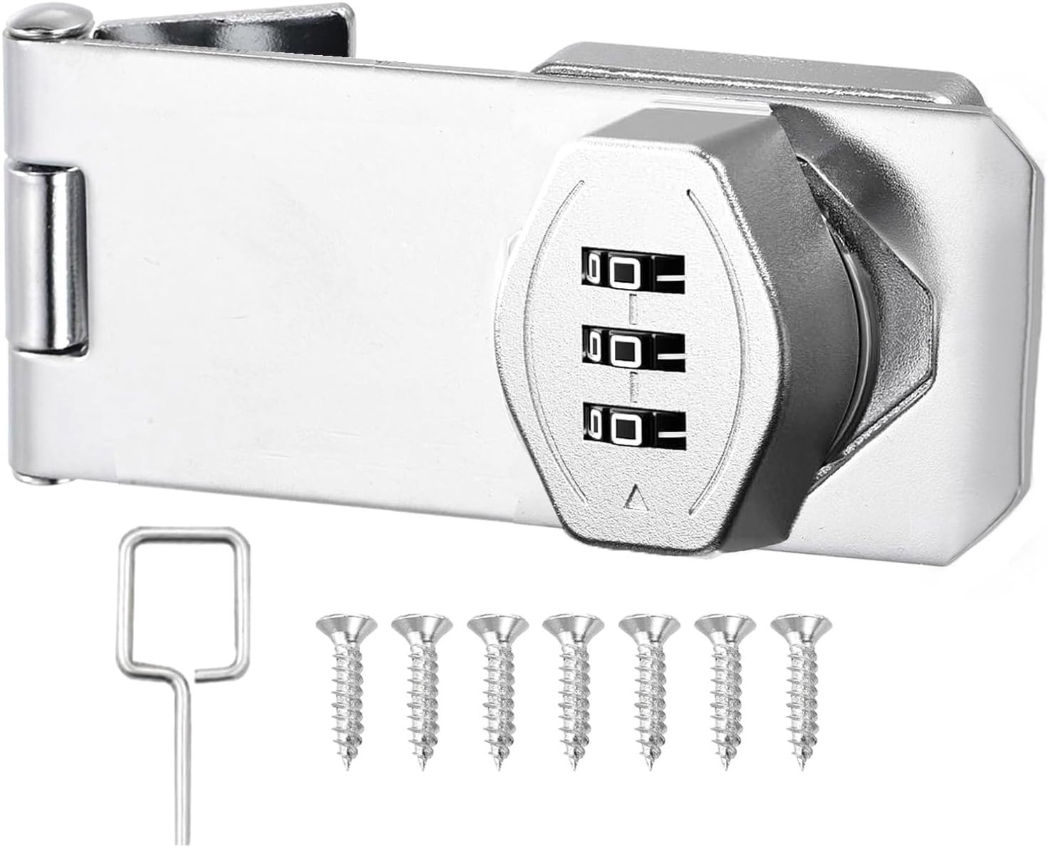 Cabinet Password Hasp Lock 3 Inch - Sleutelloze Beveiliging - Roestvrij Staal - Perfect voor Tuindeuren - ShopVlot