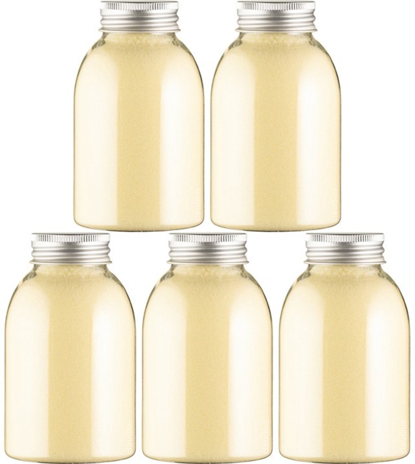 Claudius Scrubzout Vanille - 300 gram - Fles met aluminium dop - set van 5 stuks - Hydraterende Lichaamsscrub - Body Scrub