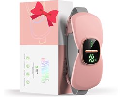 Menstruatiekompres ter verlichting van menstruatiekrampen, FSA- en HSA-gecertificeerd, 3 verwarmingsstanden, 3 vibratiestanden, ingebouwde batterij, biedt dubbele pijnverlichting met warmte en massage, draagbaar verwarmingskussen, roze.