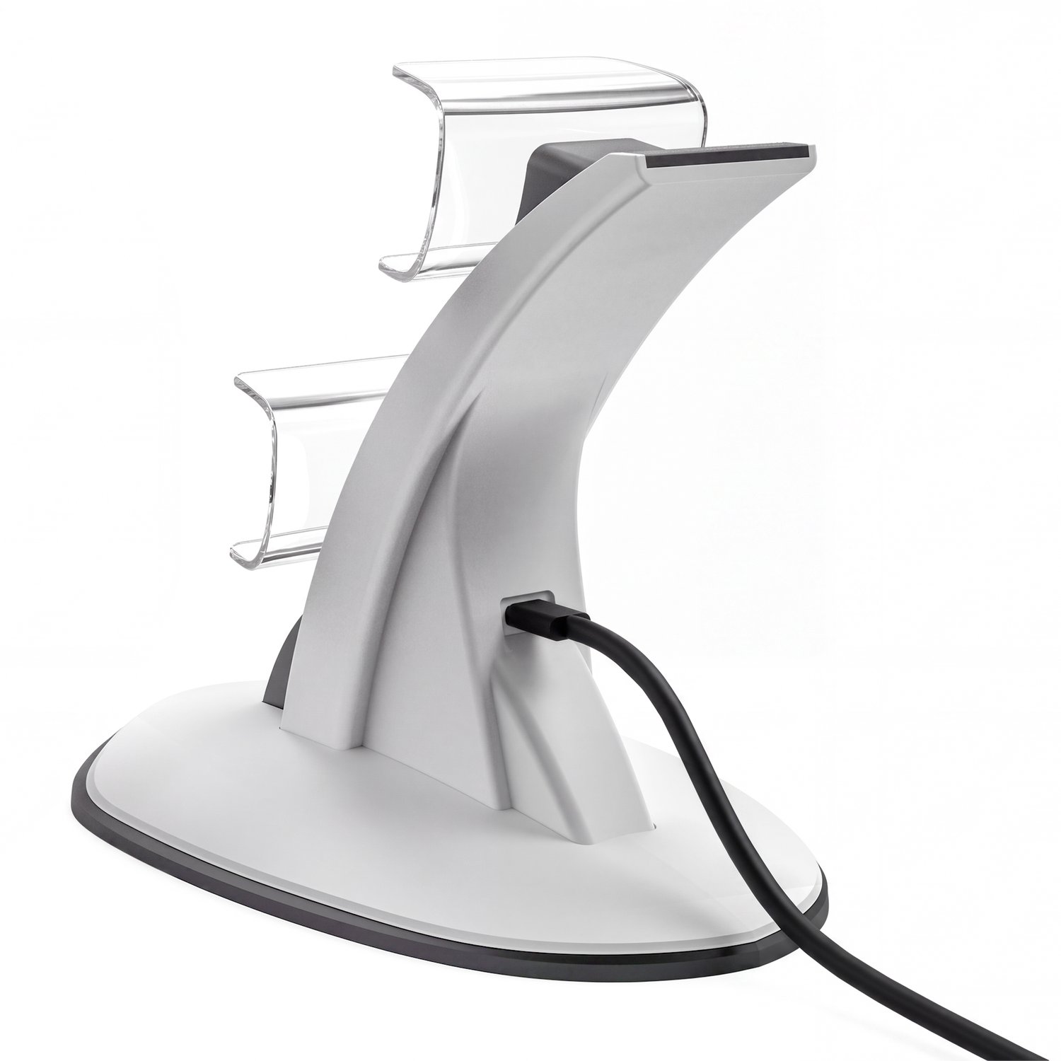 YONO Controller Oplaadstation geschikt voor PlayStation 5 - PS5 DualSense Controllers - Dual Oplader - Charging Dock - Wit - Staand – foto 5
