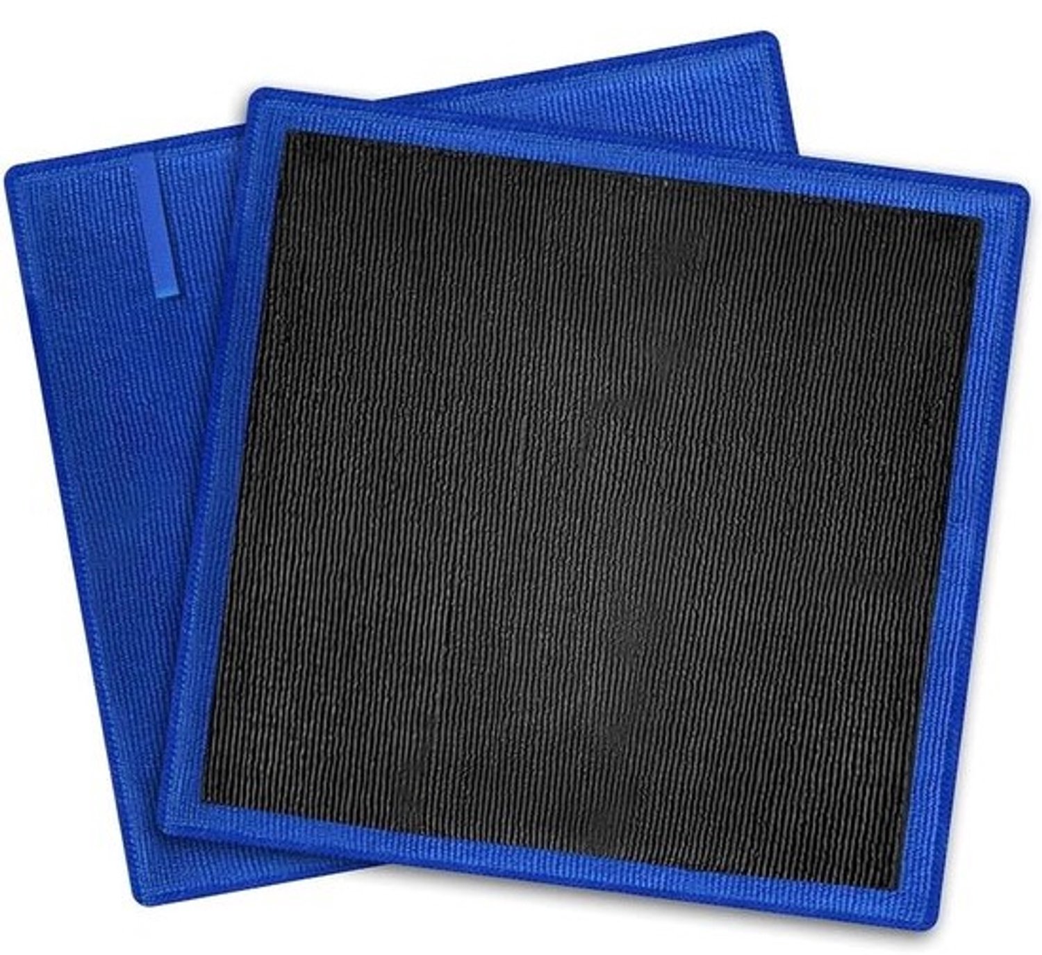 Poetsdoek voor de auto - Kleihanddoek - Voertuig reinigen - Dubbelzijdig te gebruiken - 30x30 cm - Zwart en blauw
