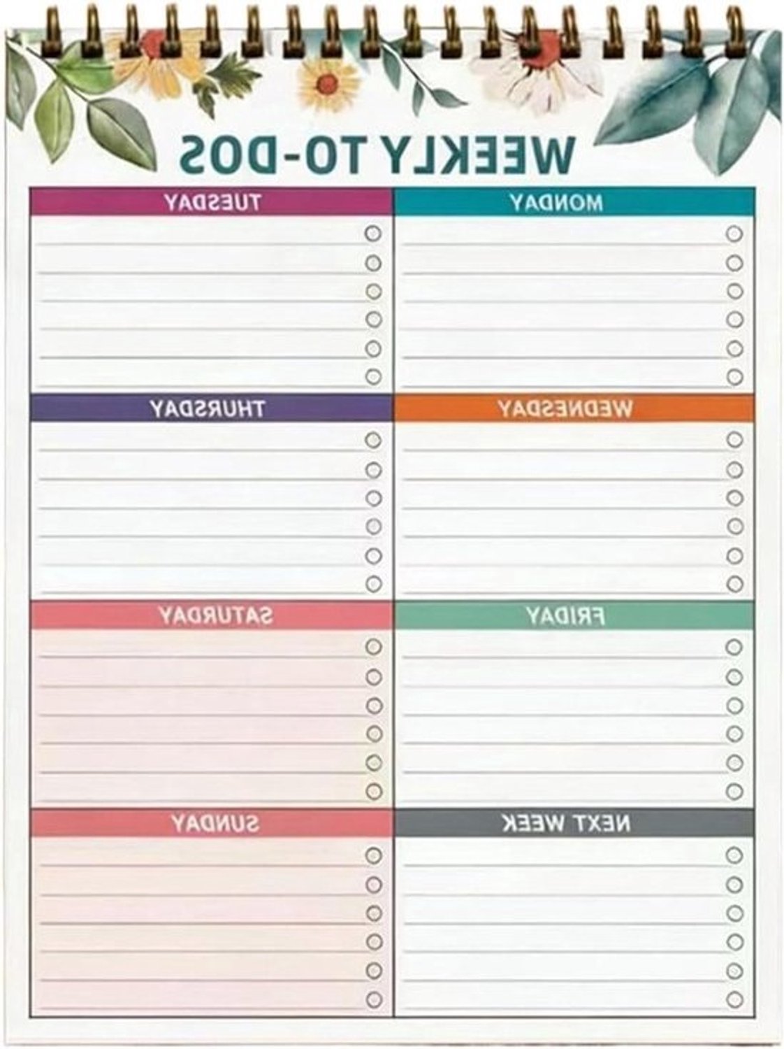 Weekkalender - Agenda - planner - Dagelijkse planning - Ongedateerde pagina's - 28 x 22 cm - A