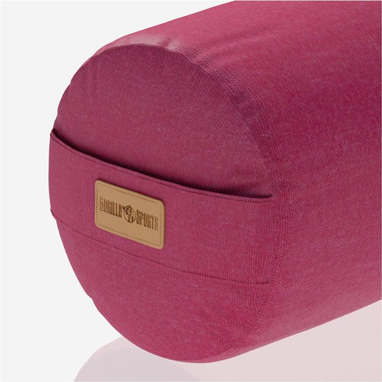 Gorilla Sports Yoga Bolster - Paars - 65 x 20 cm - Yoga kussen - Rond van Gorilla Sports. — afbeelding 2