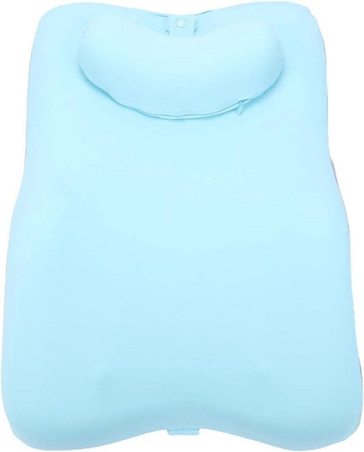 Wigkussen van traagschuim - Leeskussen voor het hoofdbord - Meer comfort in bed - 3D-gebogen ontwerp - 53x37x24 cm - Blauw grijs