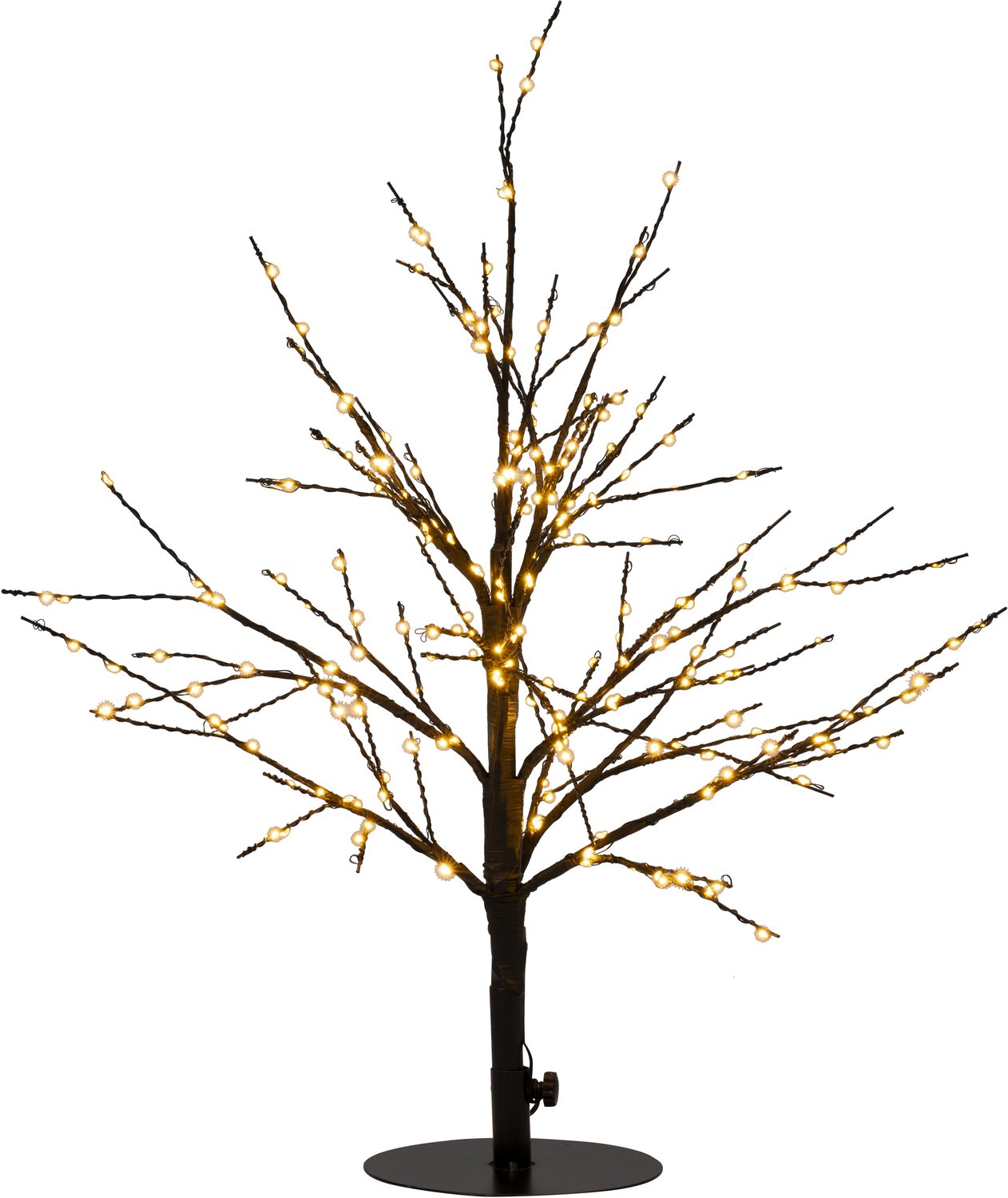 Anna's Collection Lichtboom - zwart - metaal - 60 cm - 240 led lichtjes - klassiek warm - verlichte kerstboom – foto 8