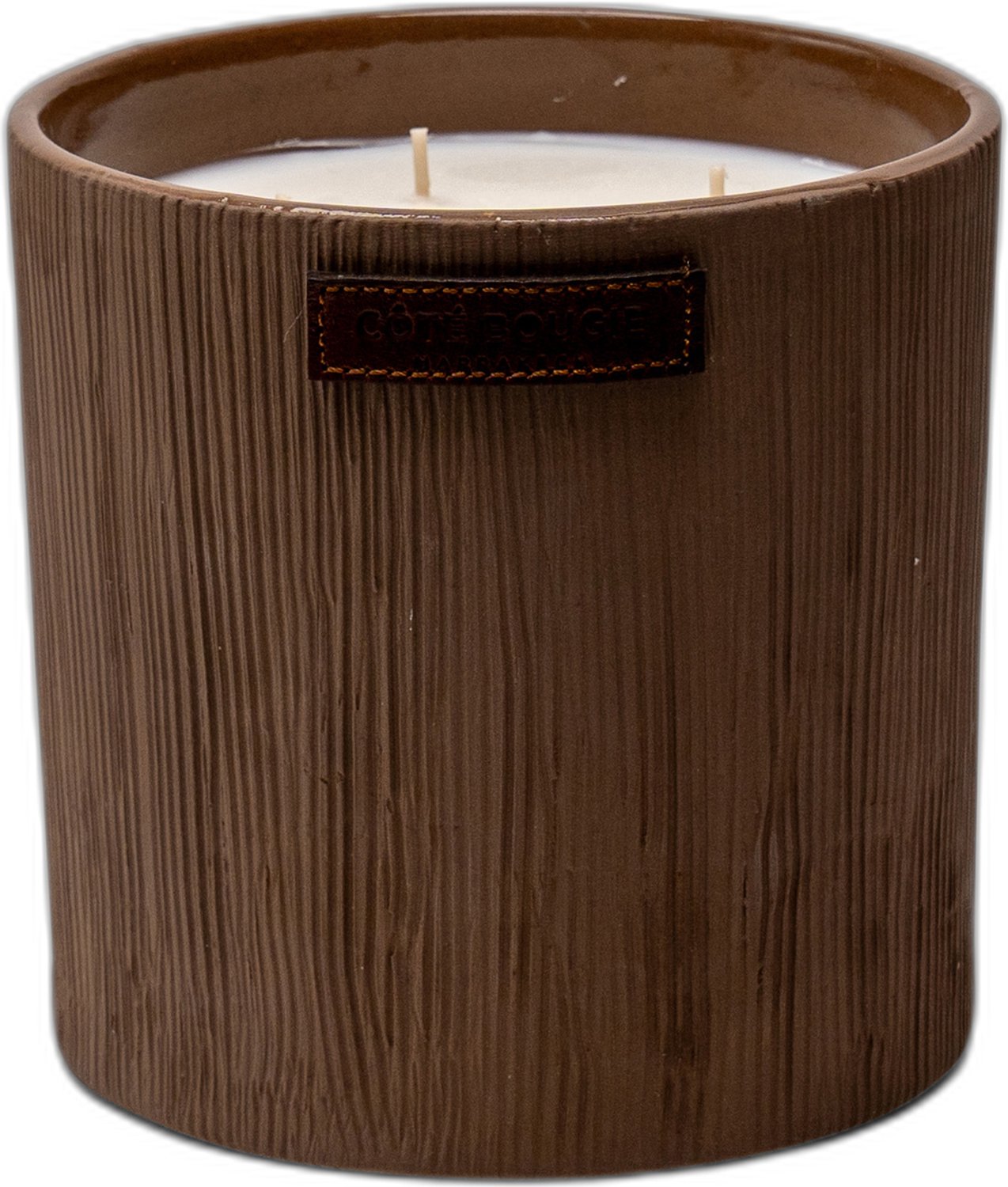Côté Bougie geurkaars Striee Grise - Oud/Santal Bruin